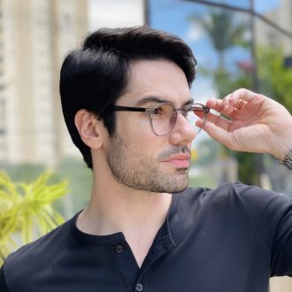 safine com br oculos 2 em 1 clip on masculino redondo cinza transparente paulo