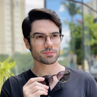 safine com br oculos 2 em 1 clip on masculino redondo cinza transparente paulo 5