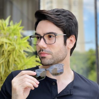 safine com br oculos 2 em 1 clip on masculino retangular cinza maxi 6