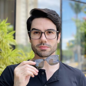 safine com br oculos 2 em 1 clip on masculino retangular cinza maxi 7