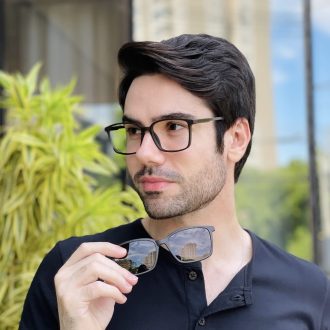 safine com br oculos 2 em 1 clip on masculino retangular marrom maxi 3