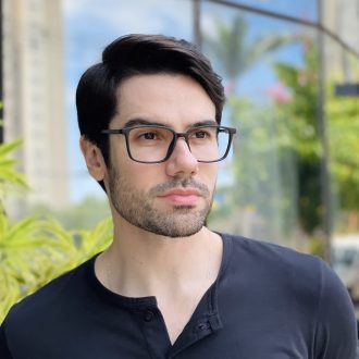 safine com br oculos 2 em 1 clip on masculino retangular preto e azul maxi 4