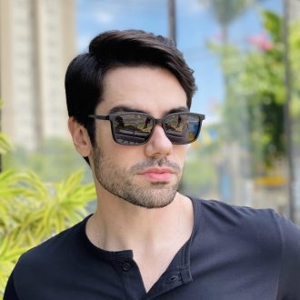 safine com br oculos 2 em 1 clip on masculino retangular preto e azul maxi 9
