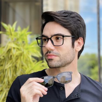 safine com br oculos 2 em 1 clip on masculino retangular preto maxi 10