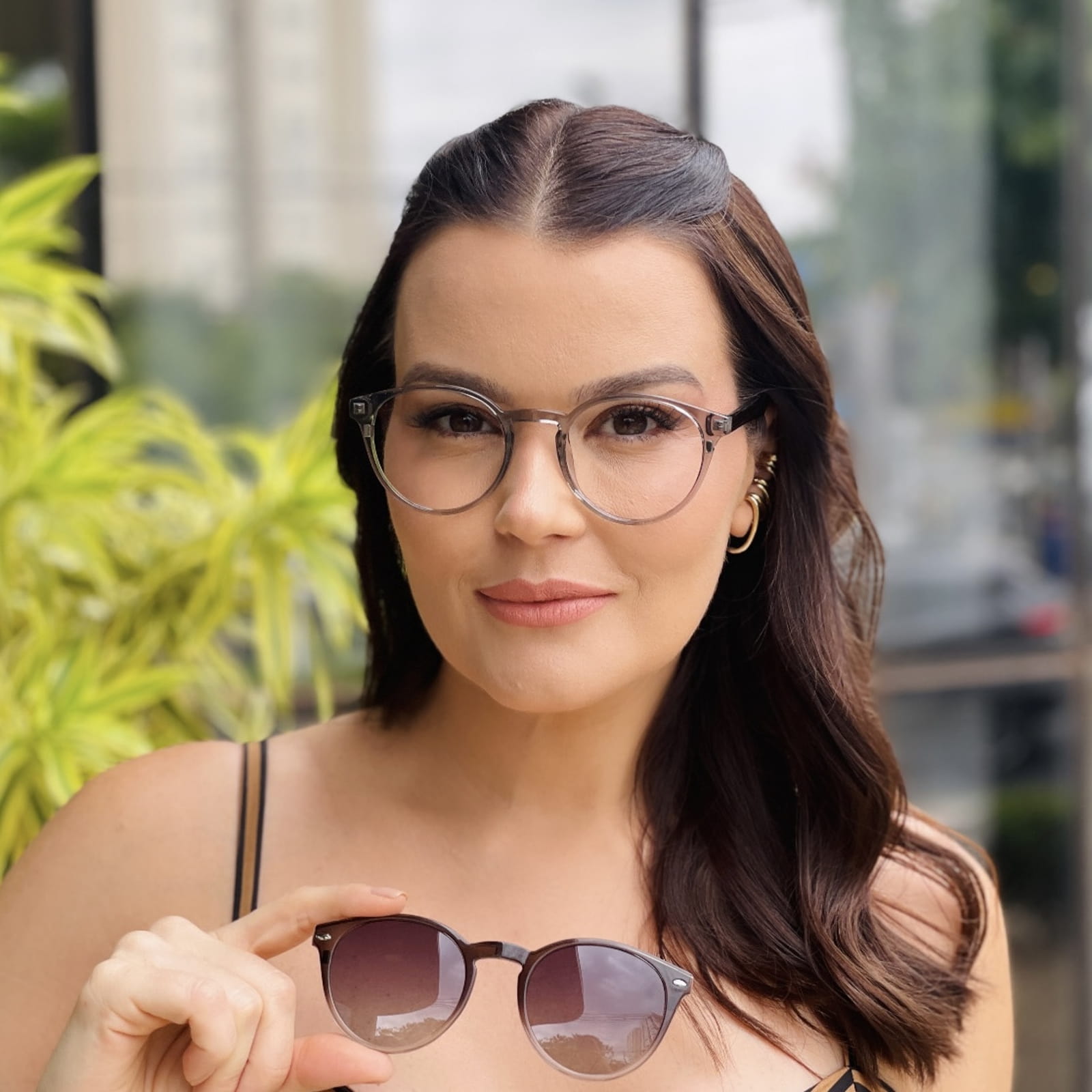 safine com br oculos 2 em 1 clip on redondo cinza transparente carol 5 safine com br oculos 2 em 1 clip on redondo cinza transparente carol 5