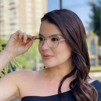 safine com br oculos de grau feminino gatinho cinza dani 2