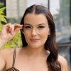safine com br oculos de grau feminino hexagonal dourado laura 1