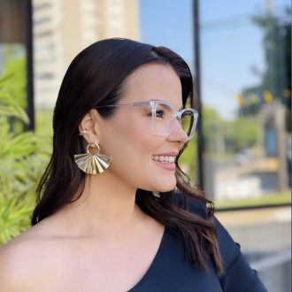 safine com br oculos de grau feminino quadrado transparente marina