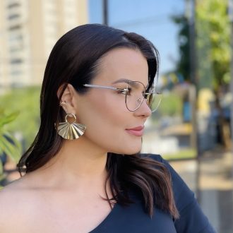safine com br oculos de grau gatinho preto e dourado lana 1