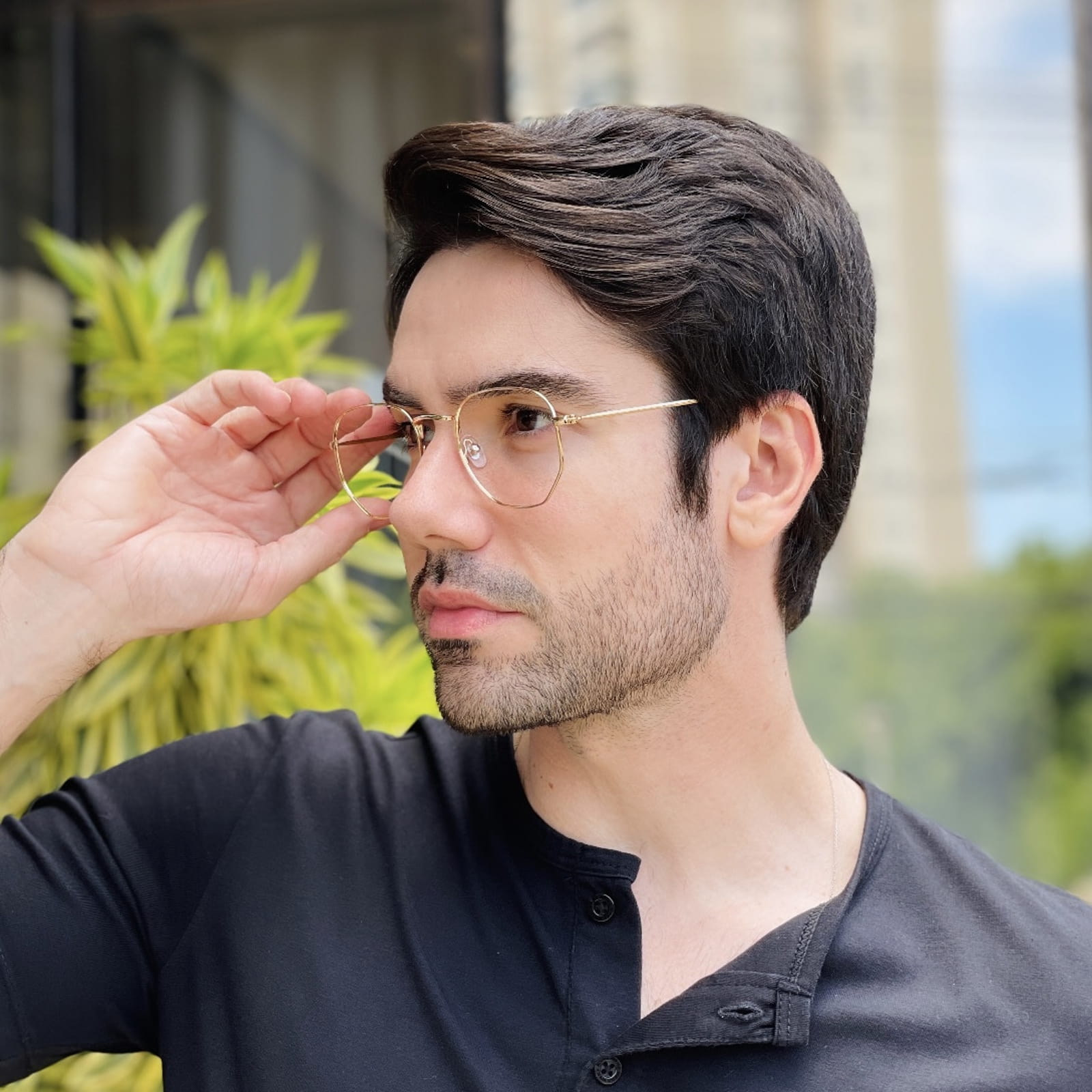 safine com br oculos de grau masculino hexagonal dourado tales 1 safine com br oculos de grau masculino hexagonal dourado tales 1