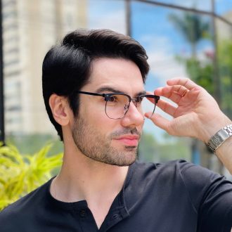 safine com br oculos de grau masculino quadrado azul vini