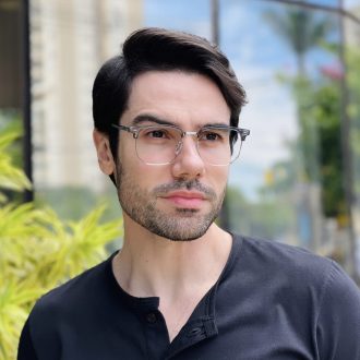 safine com br oculos de grau masculino quadrado cinza transparente vini 1