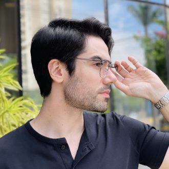 safine com br oculos de grau masculino quadrado cinza transparente vini