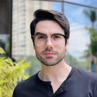 safine com br oculos de grau masculino quadrado preto e prata vini 4