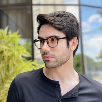 safine com br oculos de grau masculino redondo marrom e cinza gael 2 0 2