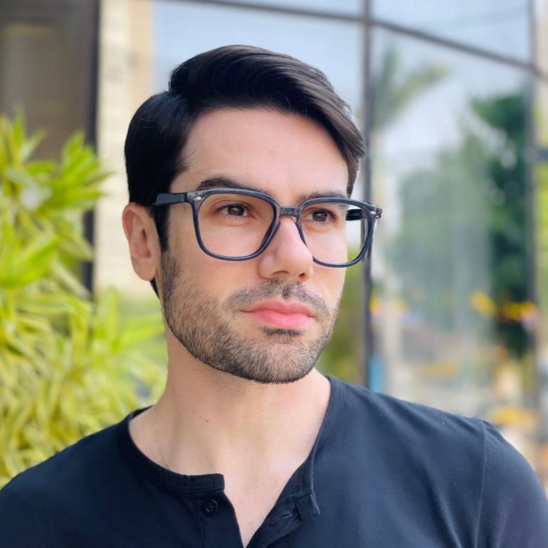 safine com br oculos de grau quadrado azul joaquim 2 0 2