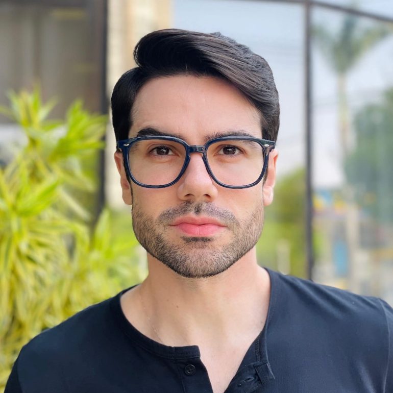 safine com br oculos de grau quadrado azul joaquim 2 0 3