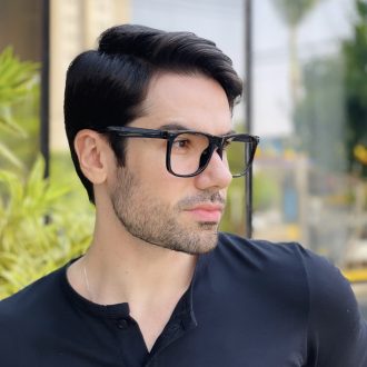 safine com br oculos de grau quadrado preto e azul caio 2 0