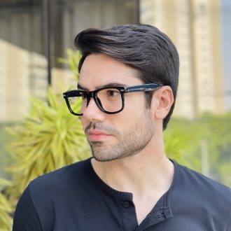 safine com br oculos de grau quadrado preto e azul silas 2 0 1