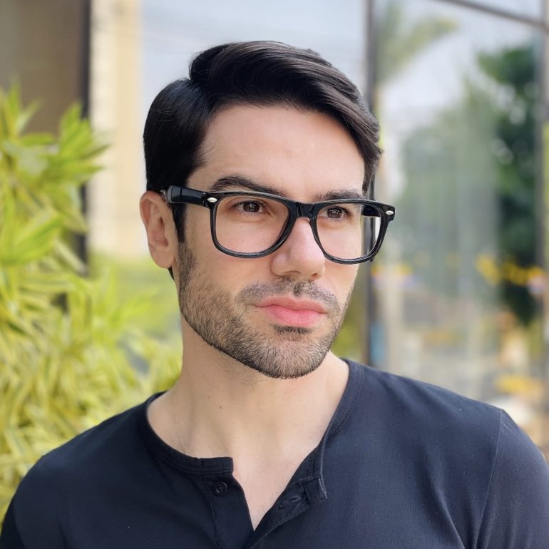 safine com br oculos de grau quadrado preto e azul silas 2 0 3