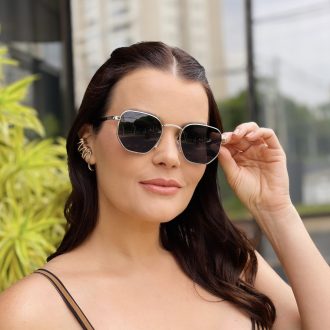 safine com br oculos de sol feminino hexagonal prata karen 1