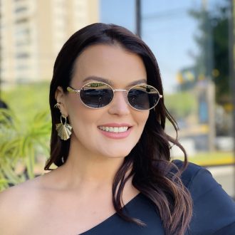 safine com br oculos de sol feminino oval dourado poly 2
