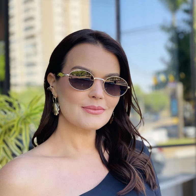 safine com br oculos de sol feminino oval dourado poly 5