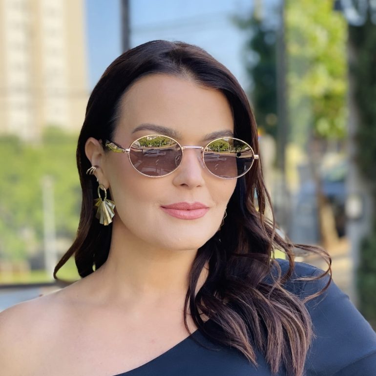 safine com br oculos de sol feminino oval rose poly