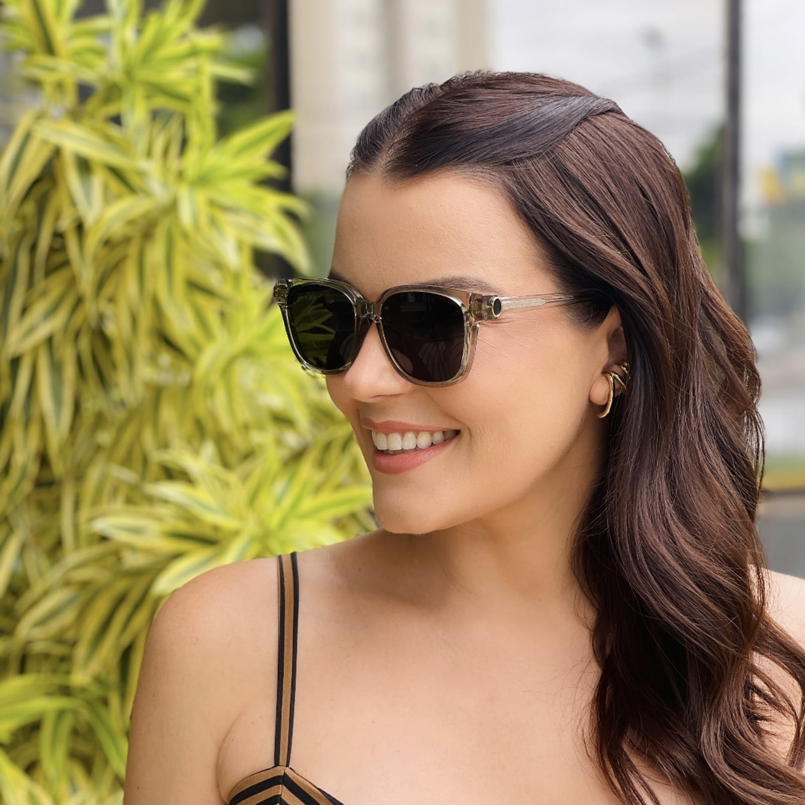 safine com br oculos de sol feminino quadrado verde transparente nubia safine com br oculos de sol feminino quadrado verde transparente nubia