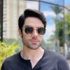safine com br oculos de sol masculino hexagonal dourado geovani 1