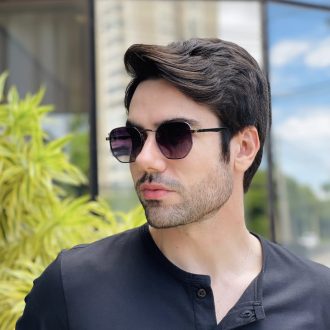 safine com br oculos de sol masculino hexagonal grafite geovani 2