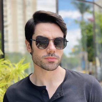 safine com br oculos de sol masculino hexagonal preto geovani 3