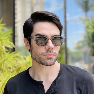 safine com br oculos de sol masculino quadrado cinza alan