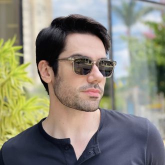 safine com br oculos de sol masculino quadrado verde transparente henrique 25