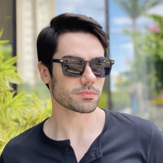 safine com br oculos de sol masculino quadrado verde transparente henrique 28