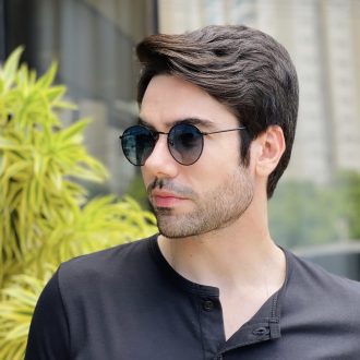 safine com br oculos de sol masculino redondo azul rafael 1