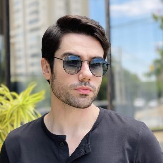 safine com br oculos de sol masculino redondo azul rafael 2