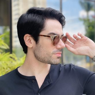 safine com br oculos de sol masculino redondo champanhe gustavo 1