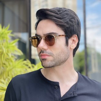 safine com br oculos de sol masculino redondo champanhe gustavo 2
