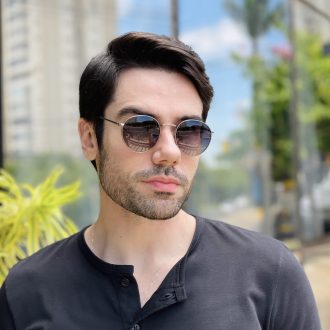 safine com br oculos de sol masculino redondo grafite rafael 1