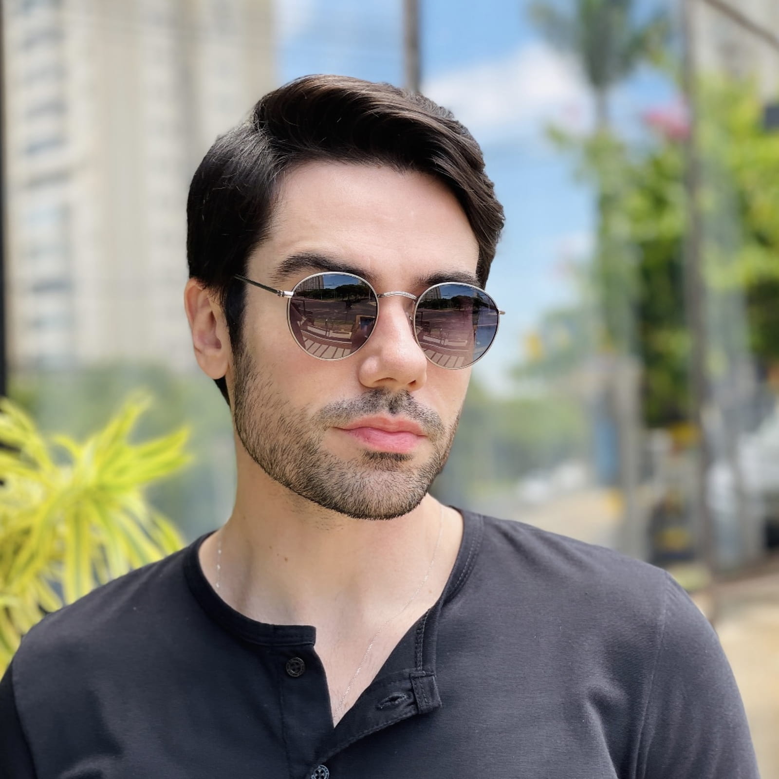 safine com br oculos de sol masculino redondo grafite rafael 1 safine com br oculos de sol masculino redondo grafite rafael 1