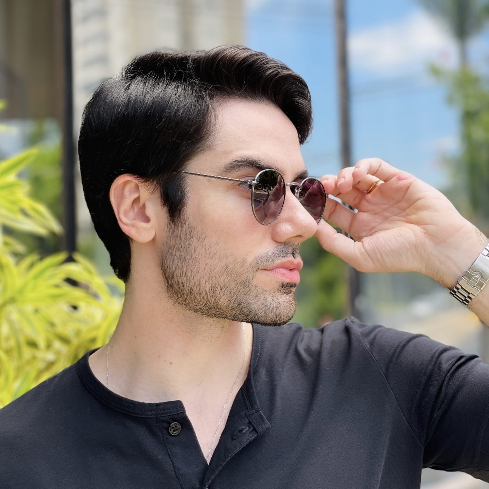 safine com br oculos de sol masculino redondo grafite rafael 3 safine com br oculos de sol masculino redondo grafite rafael 3