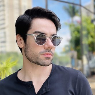 safine com br oculos de sol masculino redondo transparente gustavo