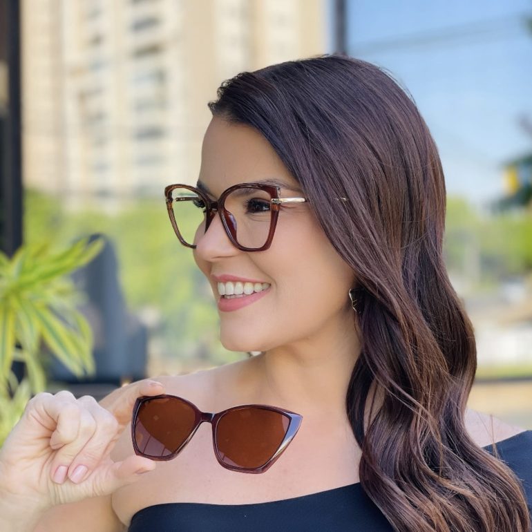 safine com br oculos feminino 2 em 1 clip on gatinho marrom dalila 2 0 1