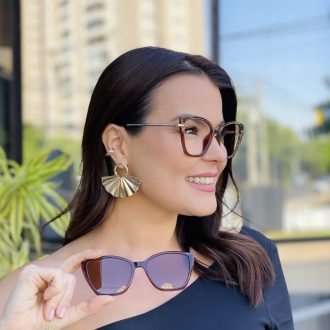 safine com br oculos feminino 2 em 1 clip on gatinho marrom dalila 2 0 7