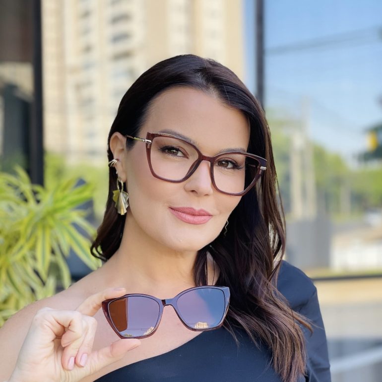 safine com br oculos feminino 2 em 1 clip on gatinho marrom dalila 2 0