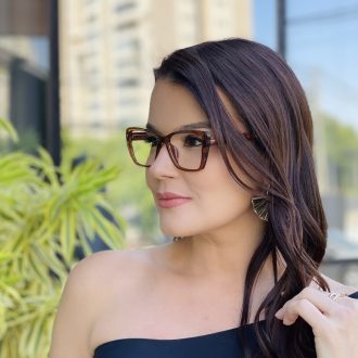 safine com br oculos feminino 2 em 1 clip on gatinho marrom transparente pamela 1