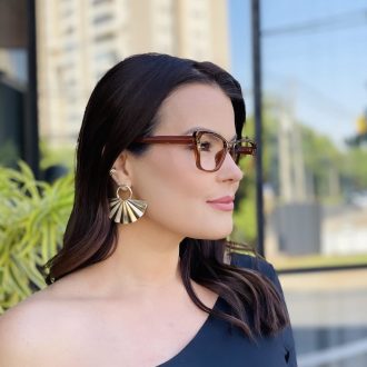 safine com br oculos feminino 2 em 1 clip on gatinho marrom transparente pamela 8