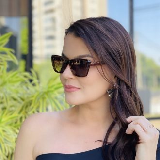 safine com br oculos feminino 2 em 1 clip on gatinho marrom transparente pamela 9