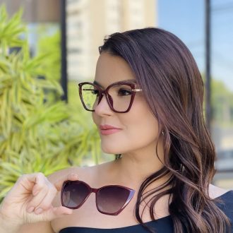 safine com br oculos feminino 2 em 1 clip on gatinho marsala dalila 12